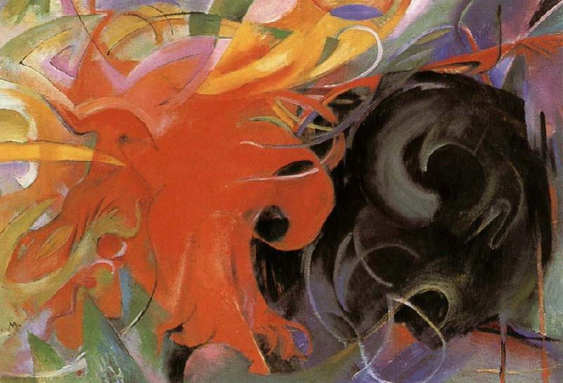 Franz Marc Fighting forms oil painting image
